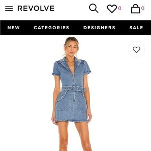 BRAND NEW NEW WITH TAGS DENIM REVOLVE DRESS.